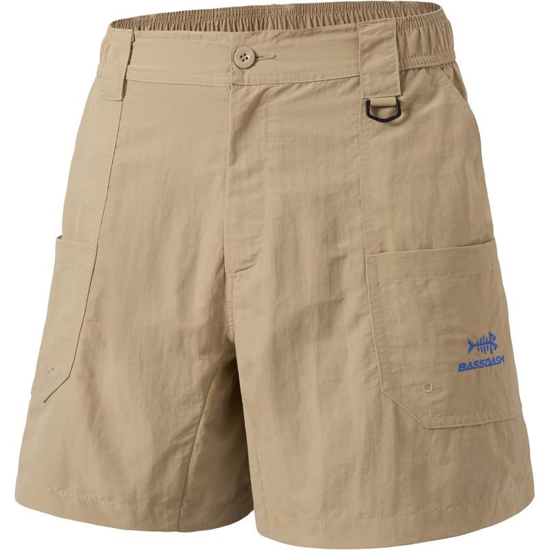 BASSDASH Men’s 6″ Fishing Shorts UPF 50+ Water Resistant Quick Dry ...