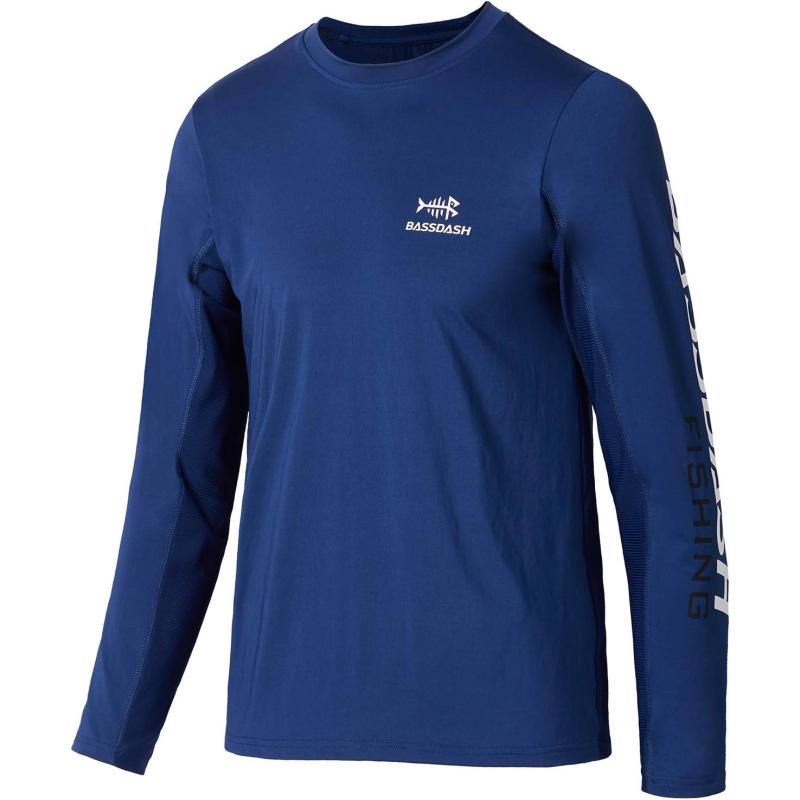 BASSDASH Youth Fishing T Shirts UPF 50+ Long Sleeve Performance UV  Protection Tee for Boys Girls(Dark Blue/White Logo) - Bassdash Clothing Sale