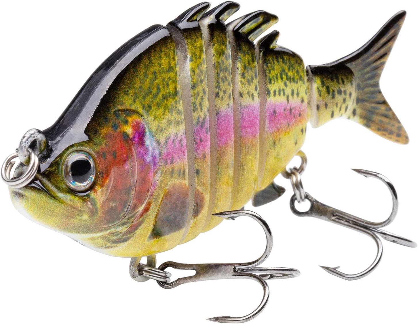 Bassdash SwimPanfish 2.5”/0.34oz Hard Bluegill Swimbaits Multi Jointed ...